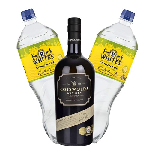 Cotswolds Gin 70cl with R Whites Premium Lemonade Mixer